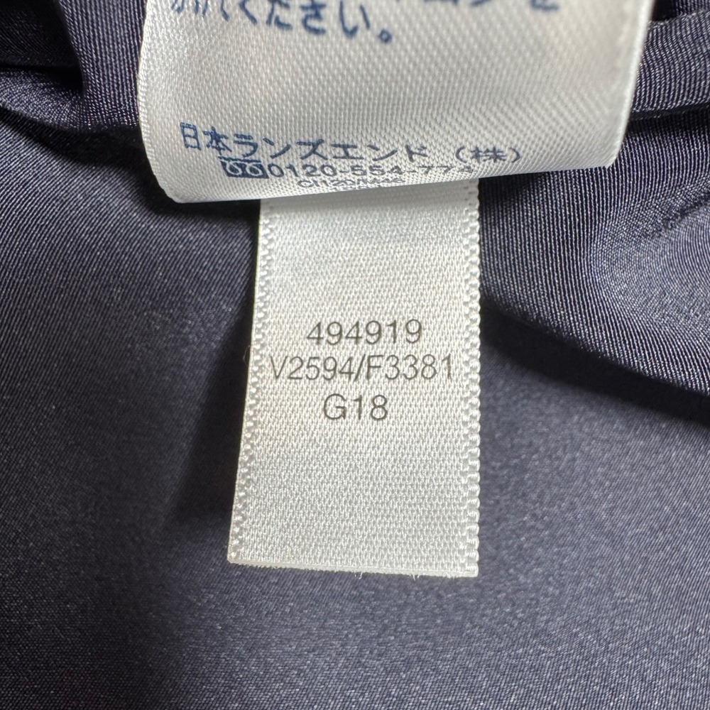 Lands End Navy Blue Pleated Neck Shift Dress Womens Petite 12 PL | Work Casual - Picture 7 of 9